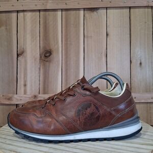 Lowa Lenggries Shoes Mens 9 Brown Leather Outdoor Walking Comfort Vibram Sneaker